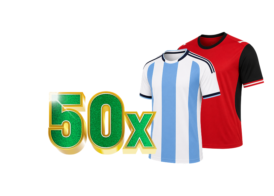 50x voetbalshirts in verschillende kleuren