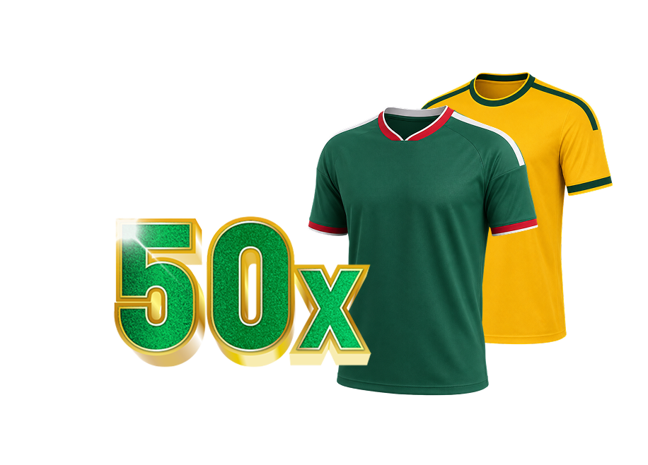 50x voetbalshirts in groen en geel