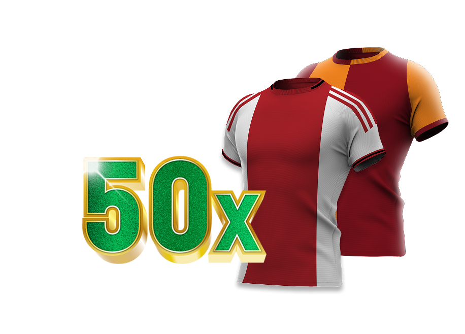 50x met shirts van Ajax en Galatasaray