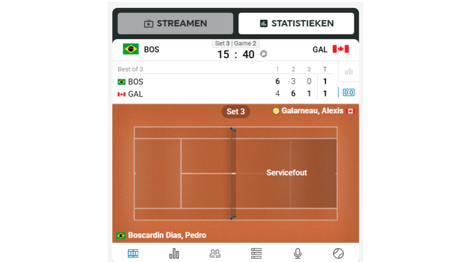 Tennis statistieken