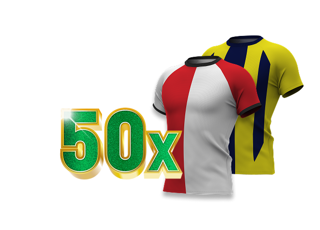 Actie 50x je inleg bij winst Feyenoord (rood-wit-zwarte shirt) of Fenerbahce (geel-zwarte shirt)