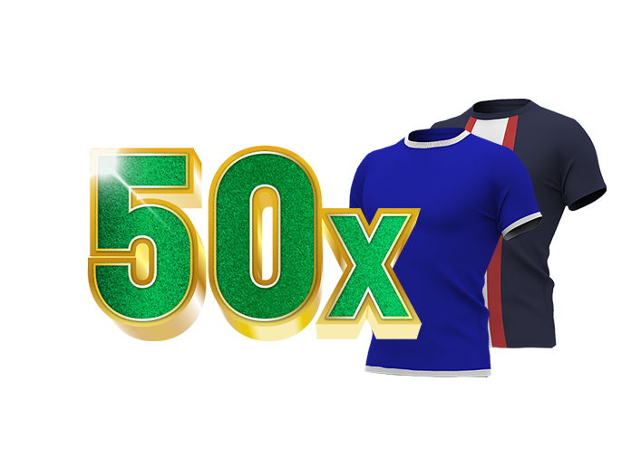 50x kans met sportkleding