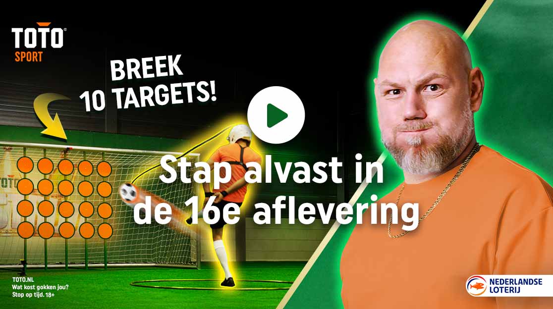 TOTO Sport voetbalspel breek 10 targets stap alvast in de 16e aflevering